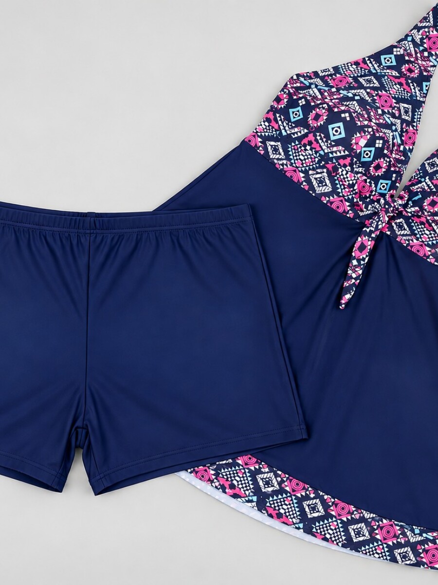Malla tankini Azul/rosa