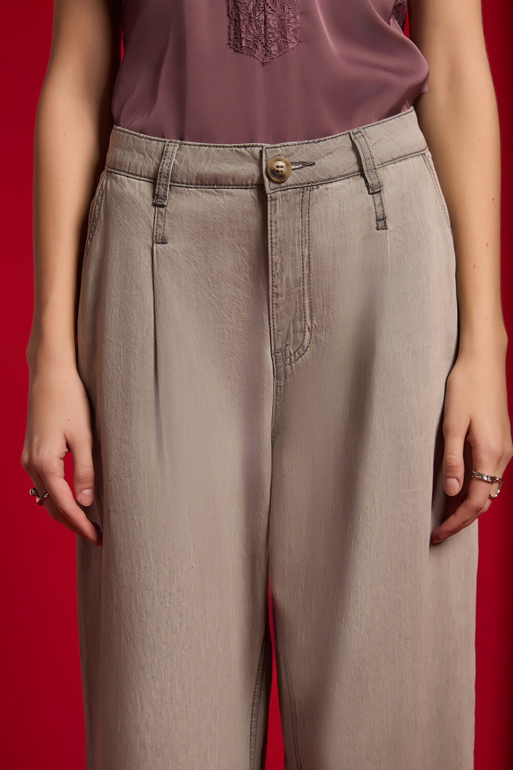 Pantalon Suira Gris Claro