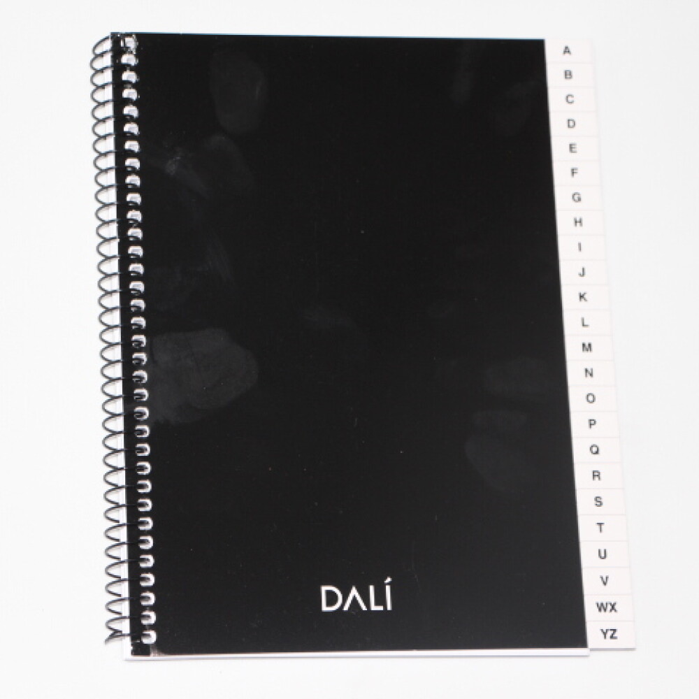 CUADERNO CON INDICE DALI 72 HOJAS COLOR NEGRO