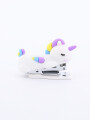 GRAPADORA UNICORNIO CON GANCHITOS BLANCO