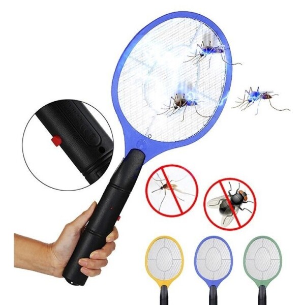 Raqueta Matamosquitos Electrica Recargable Mata Insectos Ax® Variante Color Azul