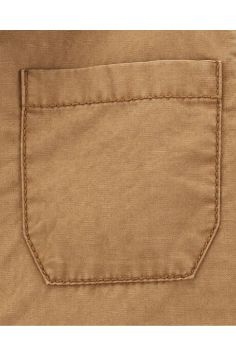 Campera de lona, con cuello de pana. Talles 6-14 Sin color