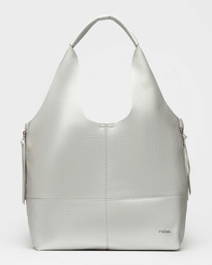 Shopper Amalfi en efecto cuero graneado Metalizado