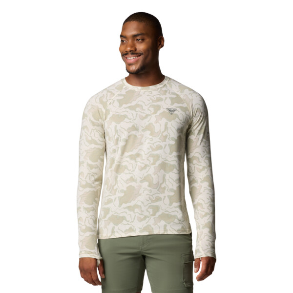 Remera PFG Uncharted Long Sleeve Hombre GREY COOL