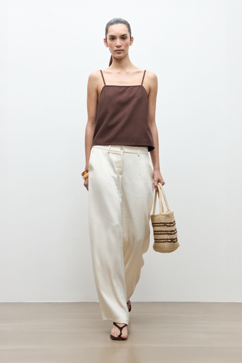 Pantalon recto crudo