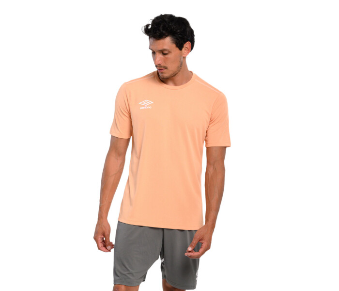 Remera Holes Coral/Blanco