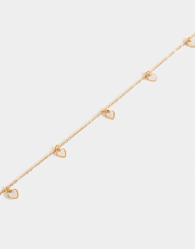 Collares Cortos Corazón Collar Corto Multi Dije Corazón - Dorado