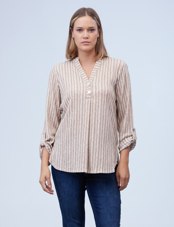 Blusa Casual BEIGE/MULTI