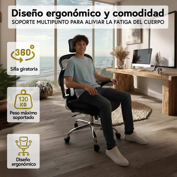Silla De Escritorio Ergonomica Con Apoya Brazos Ajustables Oficina Ejecutiva Imback Silla De Escritorio Ergonomica Con Apoya Brazos Ajustables Oficina Ejecutiva Imback
