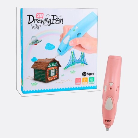 Lápiz 3D USB Con 6 mts De Filamento Rosa