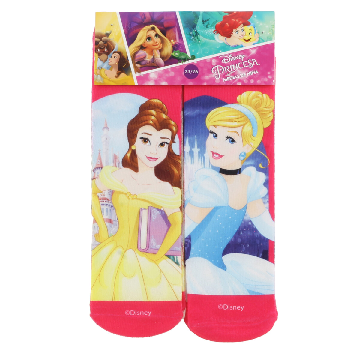 Medias x2 Princesa Disney - Multicolor 