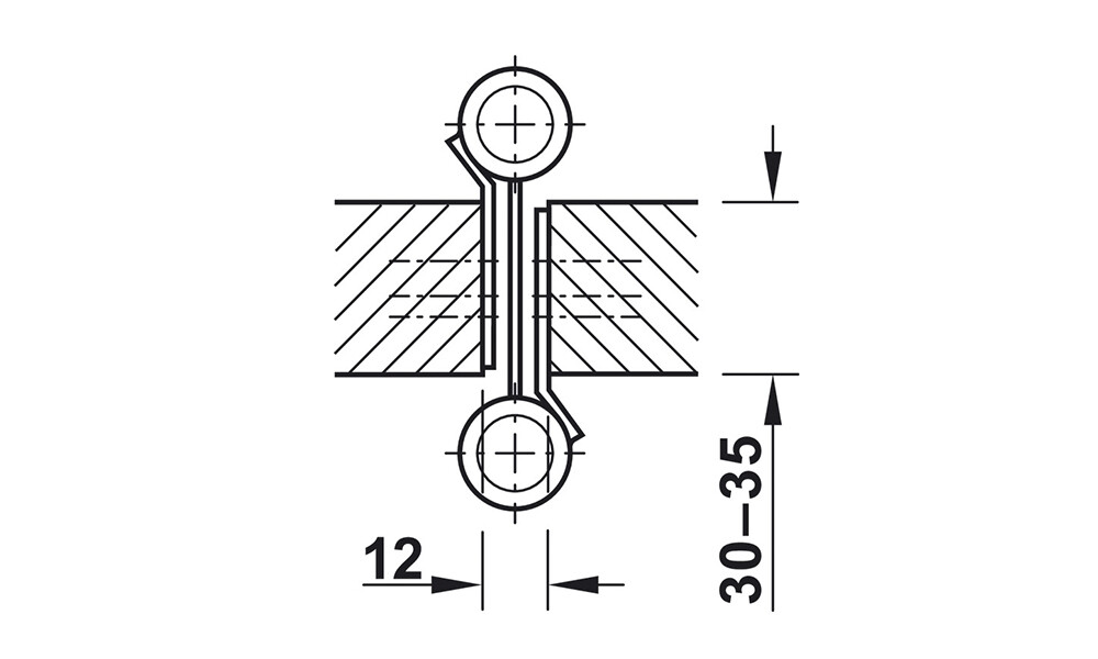 Bisagra para puerta vaivén 12.5 cm 927.02.371 Bisagra Para Puerta Vaivén 12.5 Cm 927.02.371