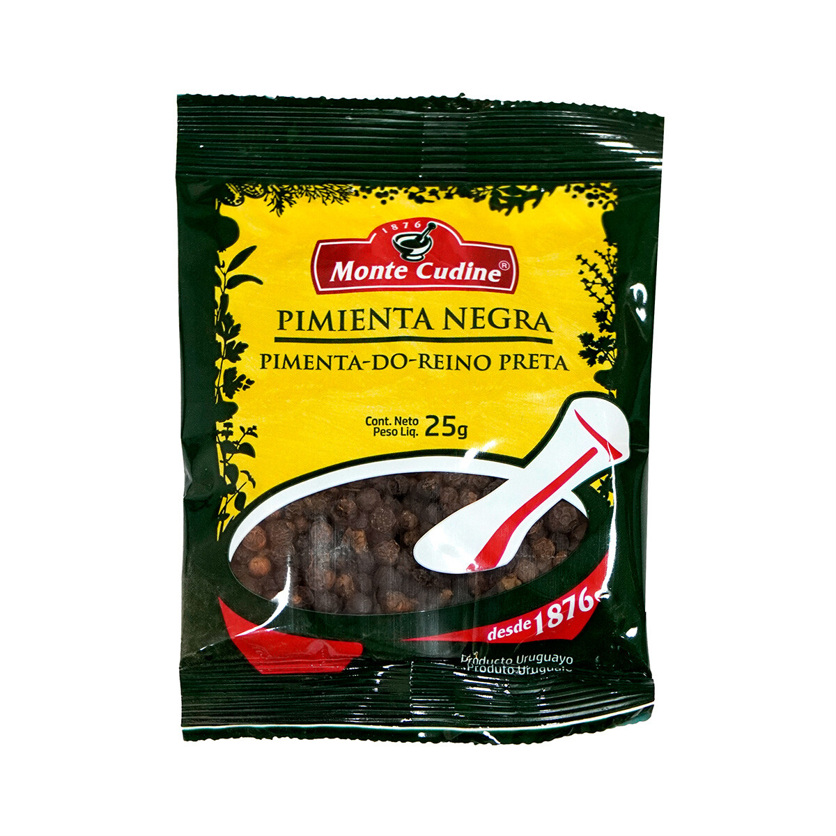 Pimienta negra en grano Monte Cudine 25g 