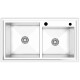 Pileta De Cocina Doble Acero Inoxidable 46X82X22.8 Cm Gris