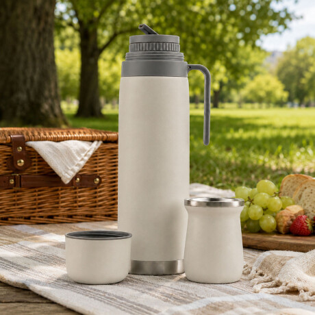 Set Matero Bologna Termo 1L + Mate Térmico Acero Inoxidable Greinge