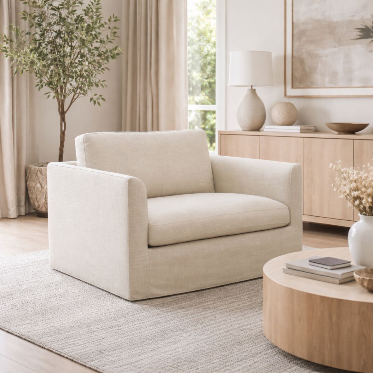 SILLON NAHUEL HUAPI Beige 1 CUERPO 