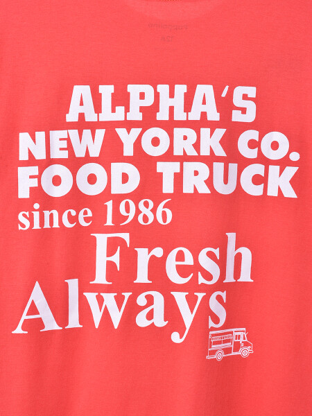 REMERA OVER ESTAMPA ROJO