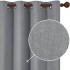Cortina Blackout 100% Engomada Termica Set 2 Paños Tipo Lino Variante Color Gris Oscuro
