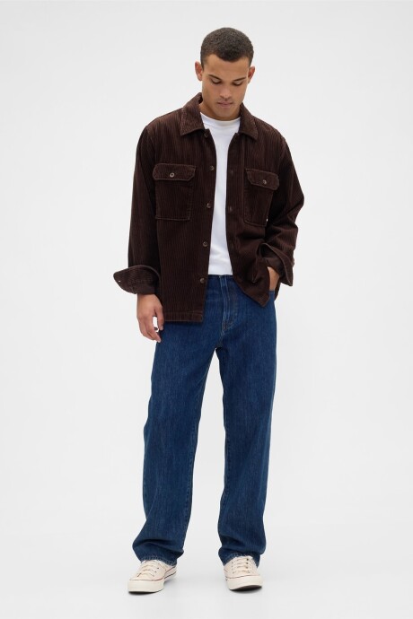 Sobrecamisa De Pana Hombre Dark Brown 1
