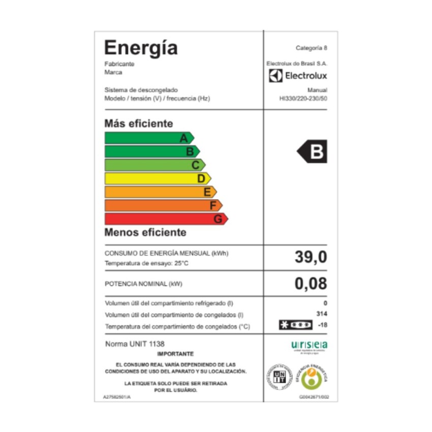 Freezer Horizontal Electrolux EL-HI330 INV Freezer Horizontal Electrolux EL-HI330 INV