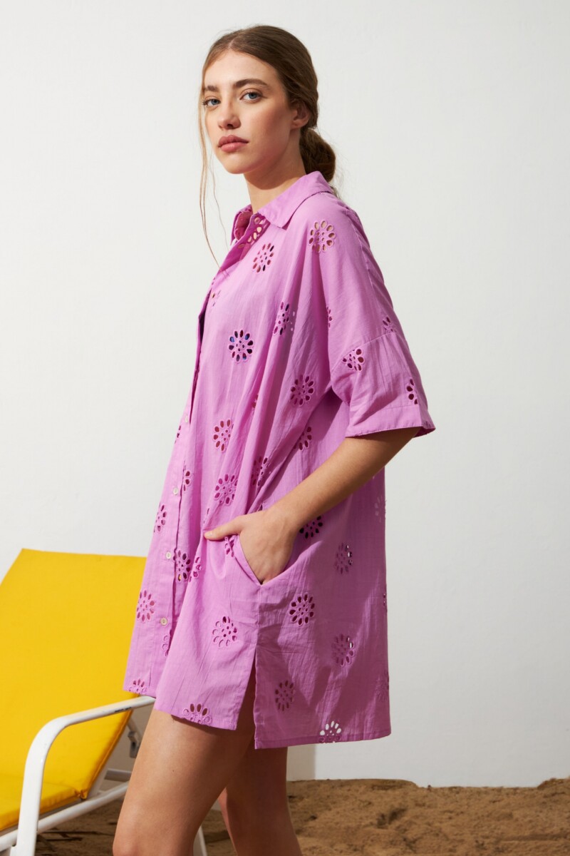 Túnica broderie lila