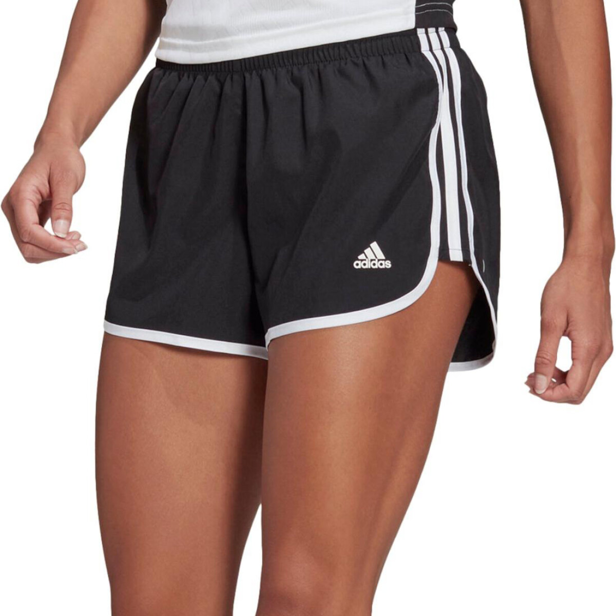 Short de Mujer Adidas Marathon 20 - Negro - Blanco 