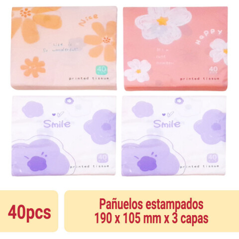 Pañuelos estampados 40 hojas Pañuelos Estampados 40 Hojas