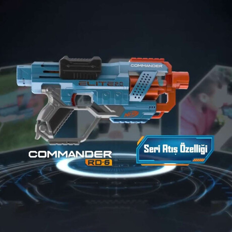 Pistola Nerf Elite 2.0 Commander Rd-6 Lanzador De Dardos