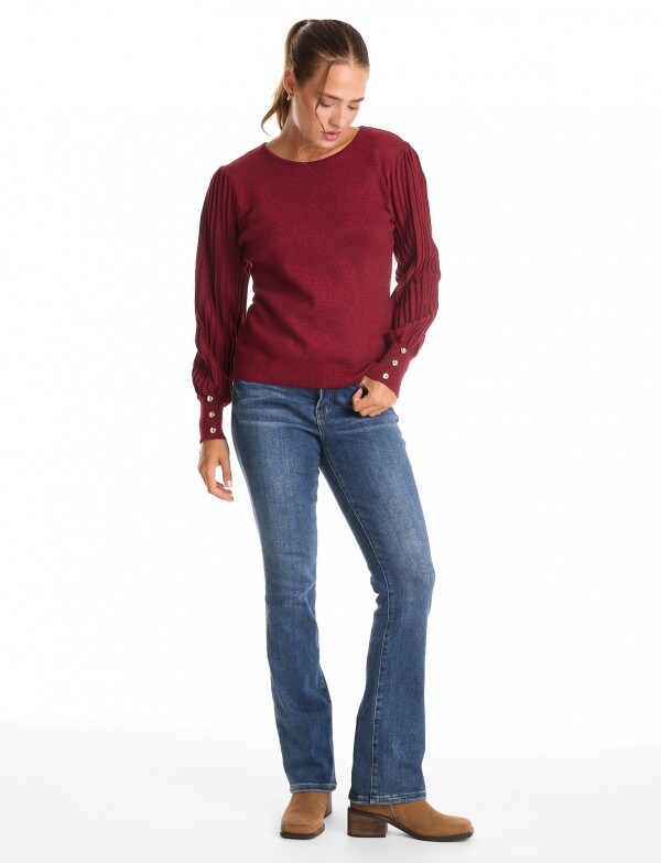 Buzo Manga Plisada BORDEAUX