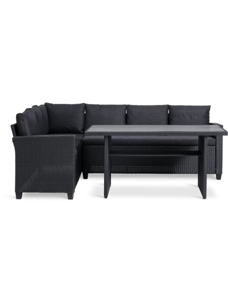 Set jardín AGERMOSE 6 plazas negro Set jardín AGERMOSE 6 plazas negro