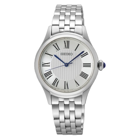 Reloj Seiko SUR609P1 para mujer con correa de acero Plateado