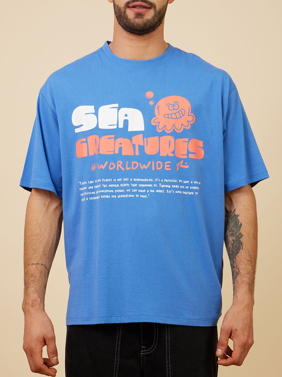 T-SHIRT SAGAMI RUSTY - Azul 