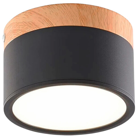 Plafón LED Techo 11cm Madera Nordico Moderno Luz Calida 10W Variante Gris Fría