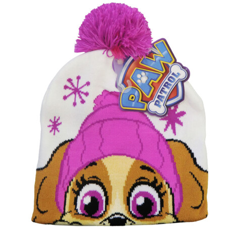 Gorro de Lana Infantil Paw Patrol Pom Pom ROSA