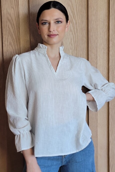Blusa Copenhague Raya Beige fina