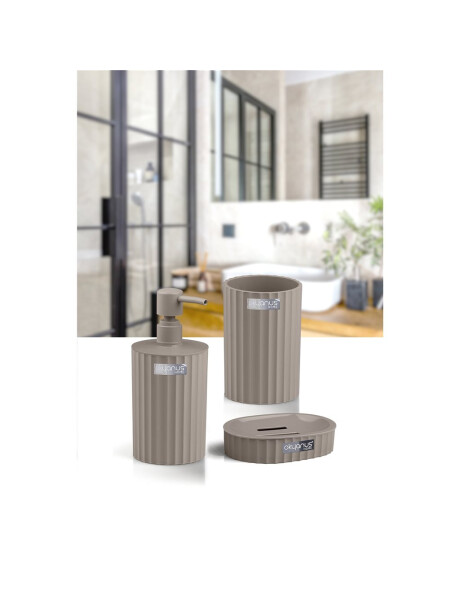 SET 3PCS BAÑO COLESIUM PP MARRON SET 3PCS BAÑO COLESIUM PP MARRON