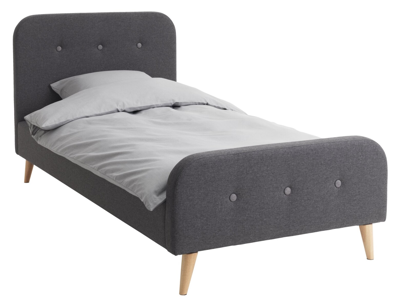 Estructura cama KONGSBERG 1 Plaza 90x200 gris 