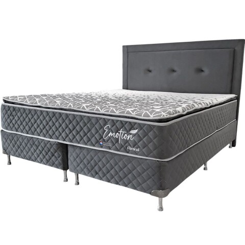 Sommier Parana Emotion 200X200 Gris (Doble Base + Colchón + Cabecera) Sommier Parana Emotion 200X200 Gris (Doble Base + Colchón + Cabecera)