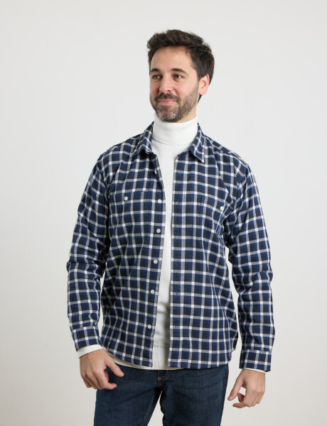 Camisa Harrington Urban Azul/blanco