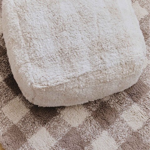 Pouf lavable - Vichy Ivory