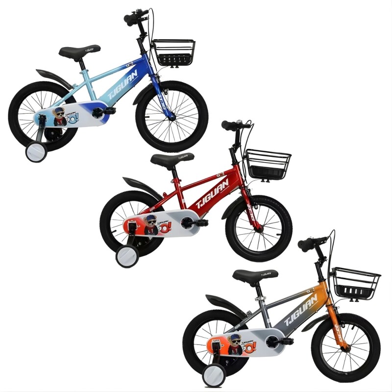 Bicicleta Infantil Tiguan Rodado 16 Con Rueditas Auxiliares Rojo
