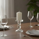 Candelabro vidrio D8.5/H8.6CM TRANSPARENTE
