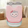 Set x4 baberos Lfriends impermeables buho rosa