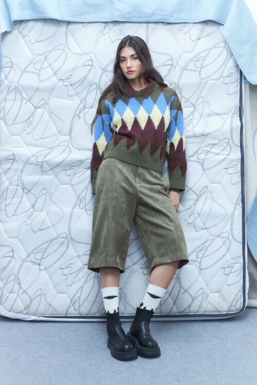 Sweater rombos verde