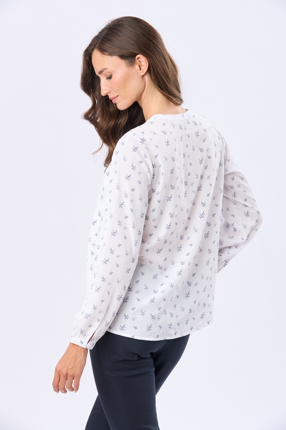 BLUSA CUELLO MAO Hojasazul