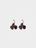 Aros Con Flor burdeos