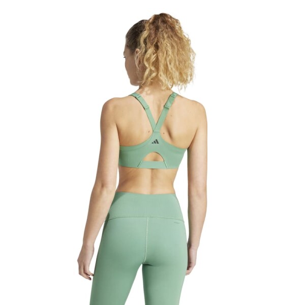 Bra Adidas Impact Luxe High-Support Zip Verde