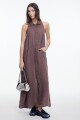 VESTIDO CAMISERO Marron