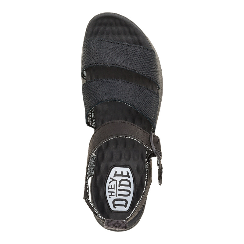 Sandalias Hey Dude Delray Buckle Classic Negro