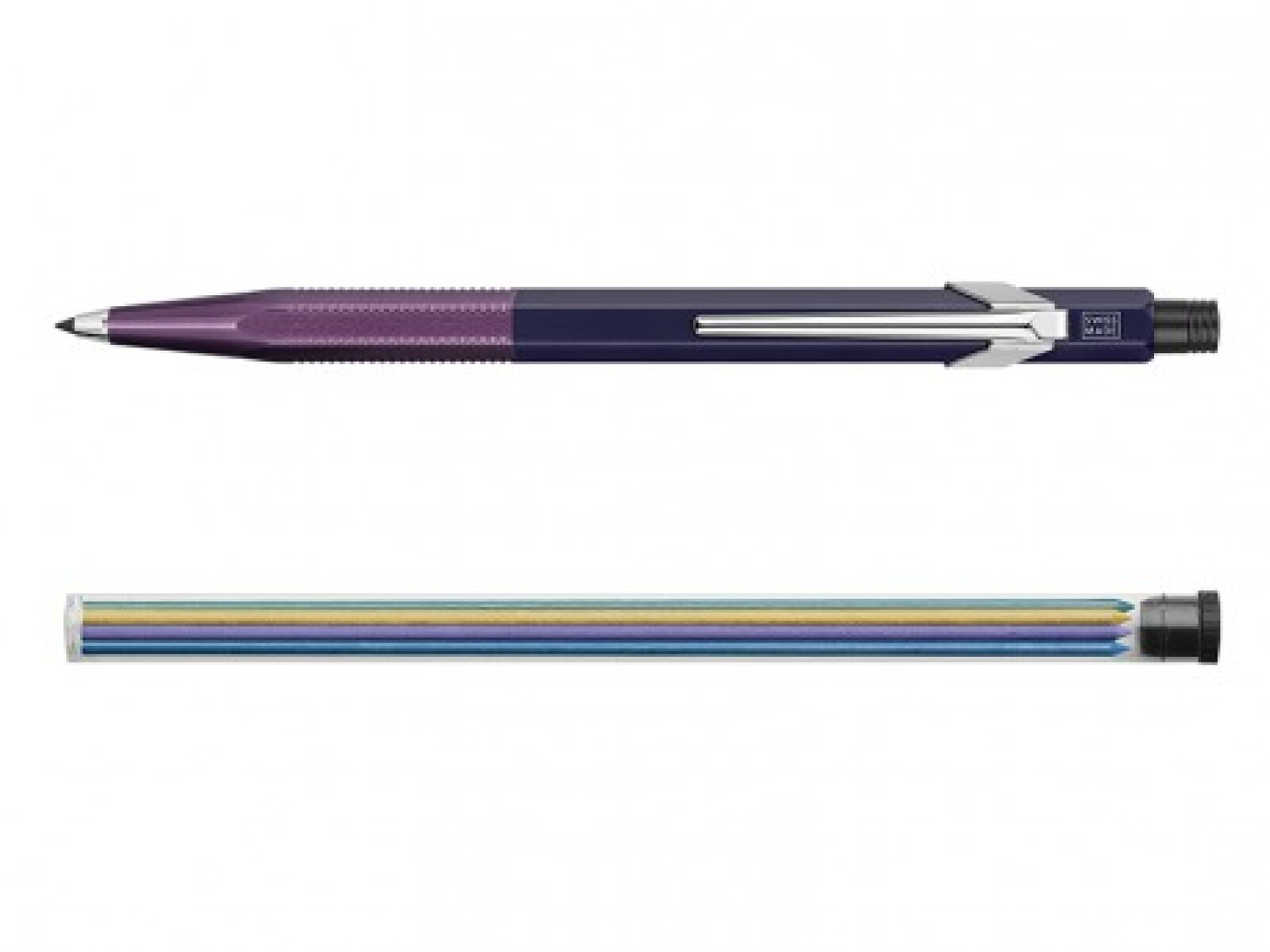 Lápiz Caran d'Ache Fixpencil Alfredo Häberli Púrpura + 4 minas de colores 